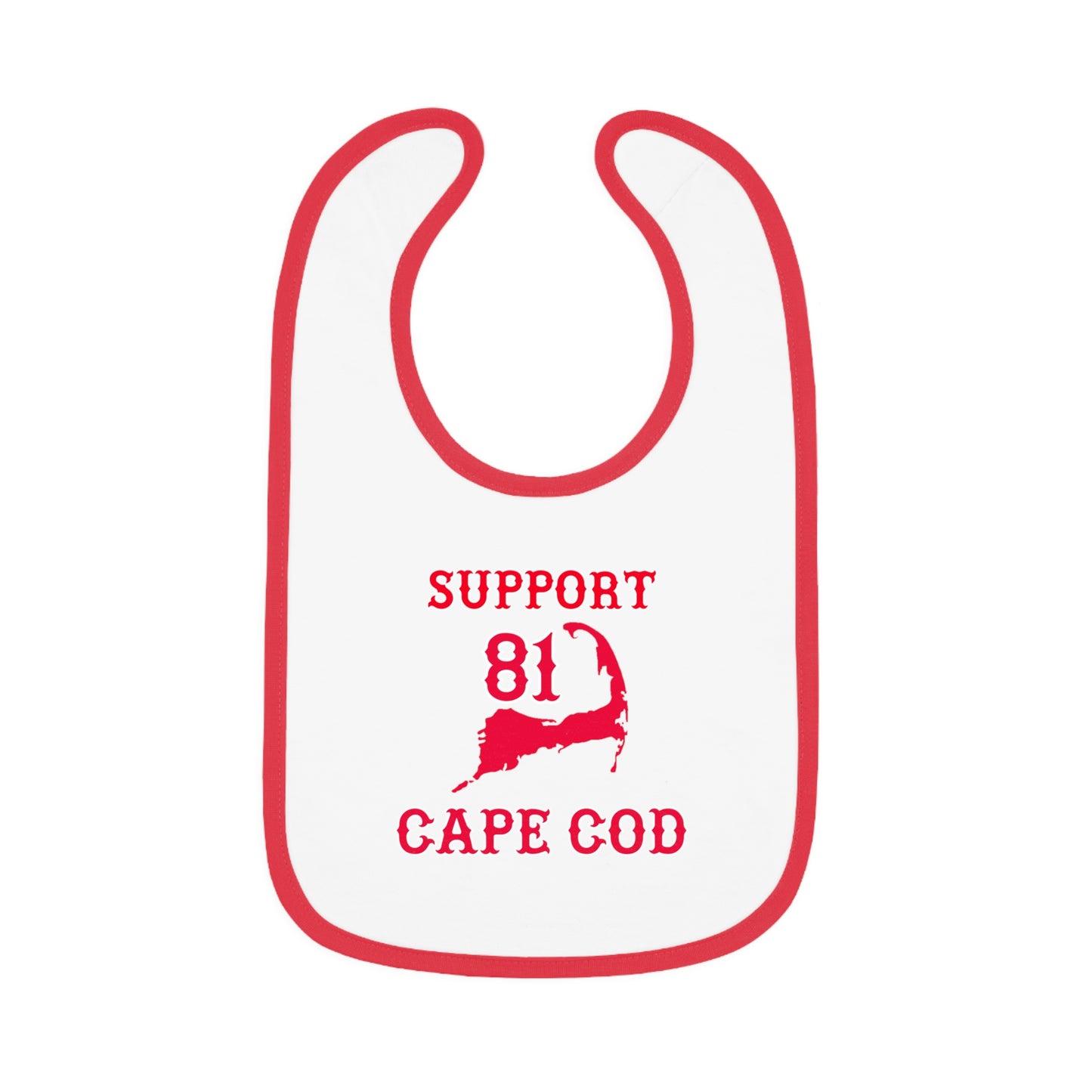 Cape Cod Support Bib - Baby Jersey Bib with Contrast Trim