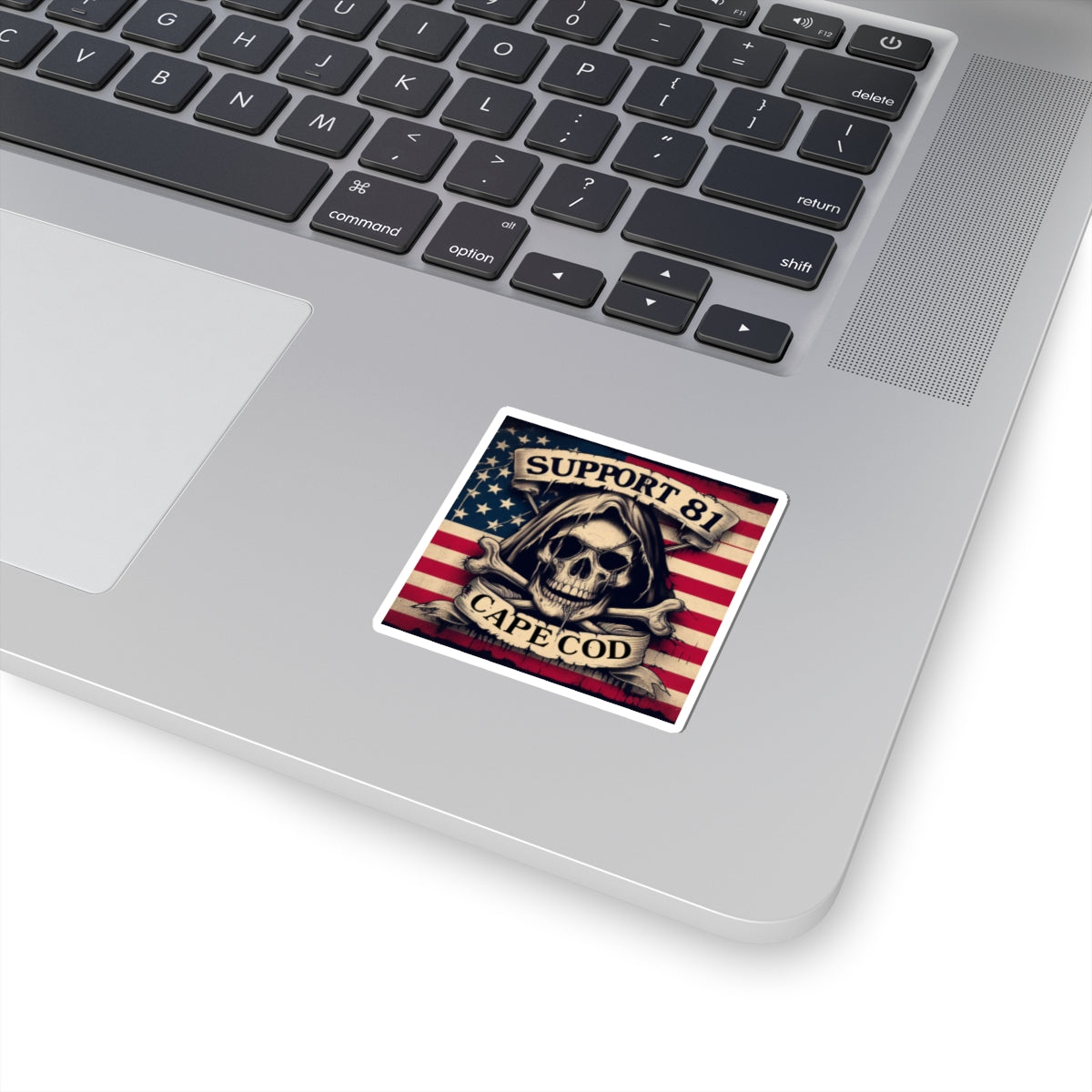 Support 81 Cape Cod American Skull & Bones Sticker