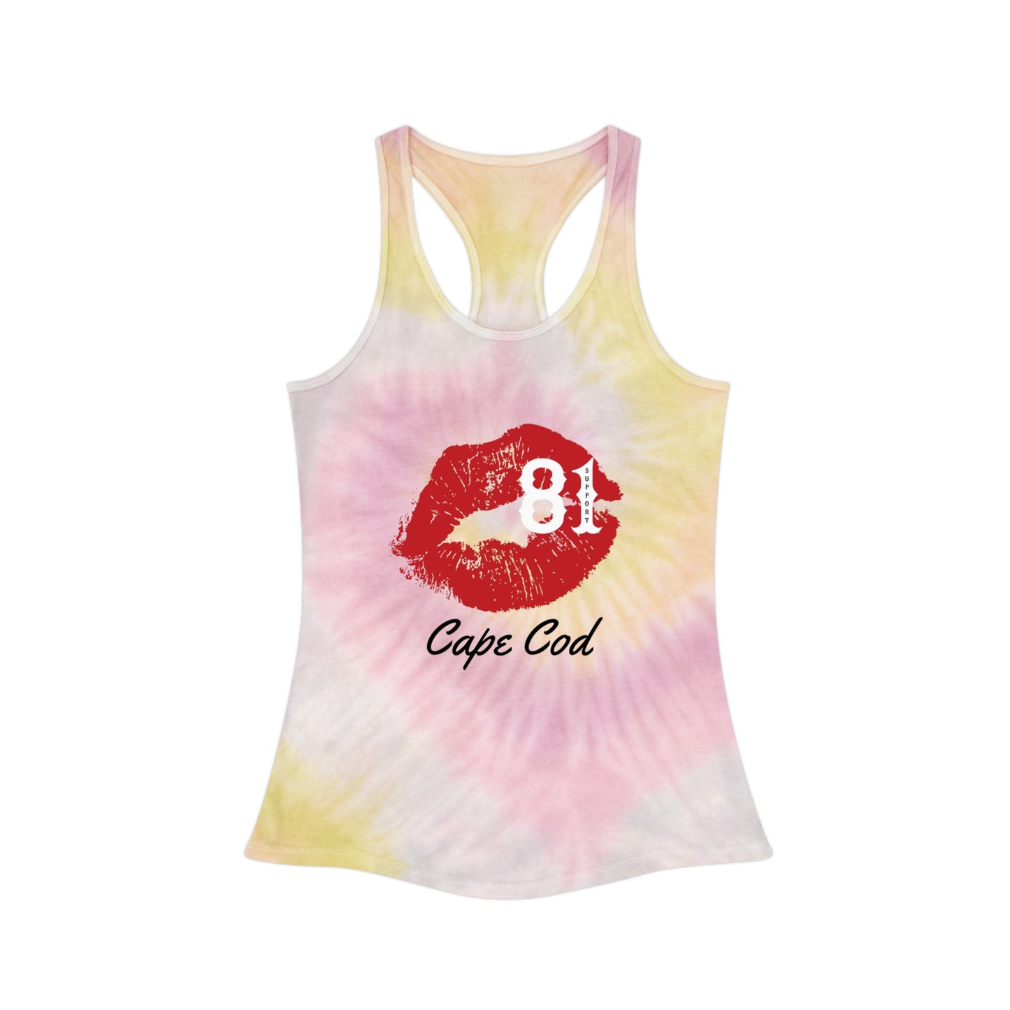 Support 81 Cape Cod Kiss Tie Dye Racerback Tank Top