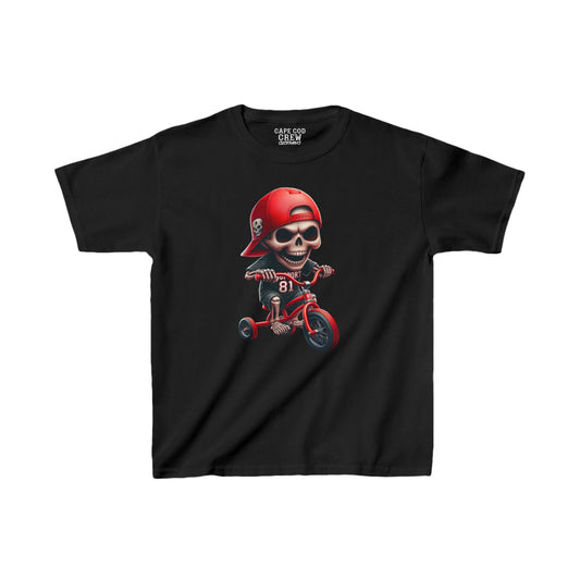 Kids Tricycle Skull Graphic Tee - Fast and Fearless Design
