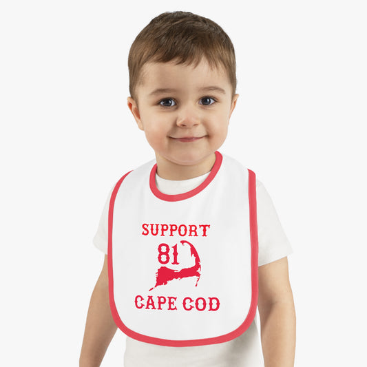 Cape Cod Support Bib - Baby Jersey Bib with Contrast Trim